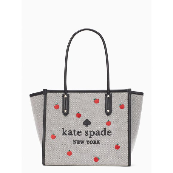Kate Spade Ella Large Orchard Toss Embroidered Shoulder Bag with Zipper - Picture 4 of 4